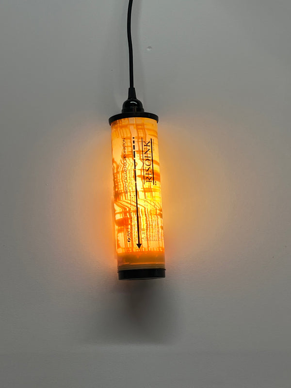 Dimmable Risograph Ink Tube Pendant Lamp