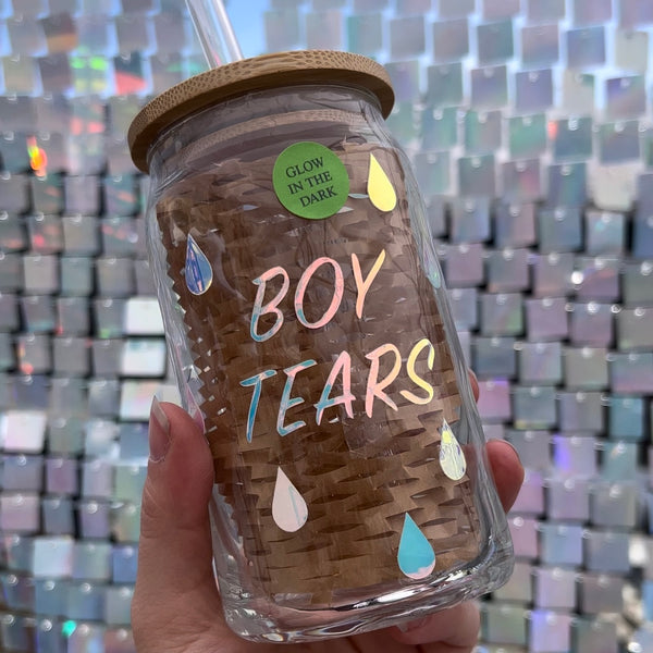 Boy Tears Glass Cup